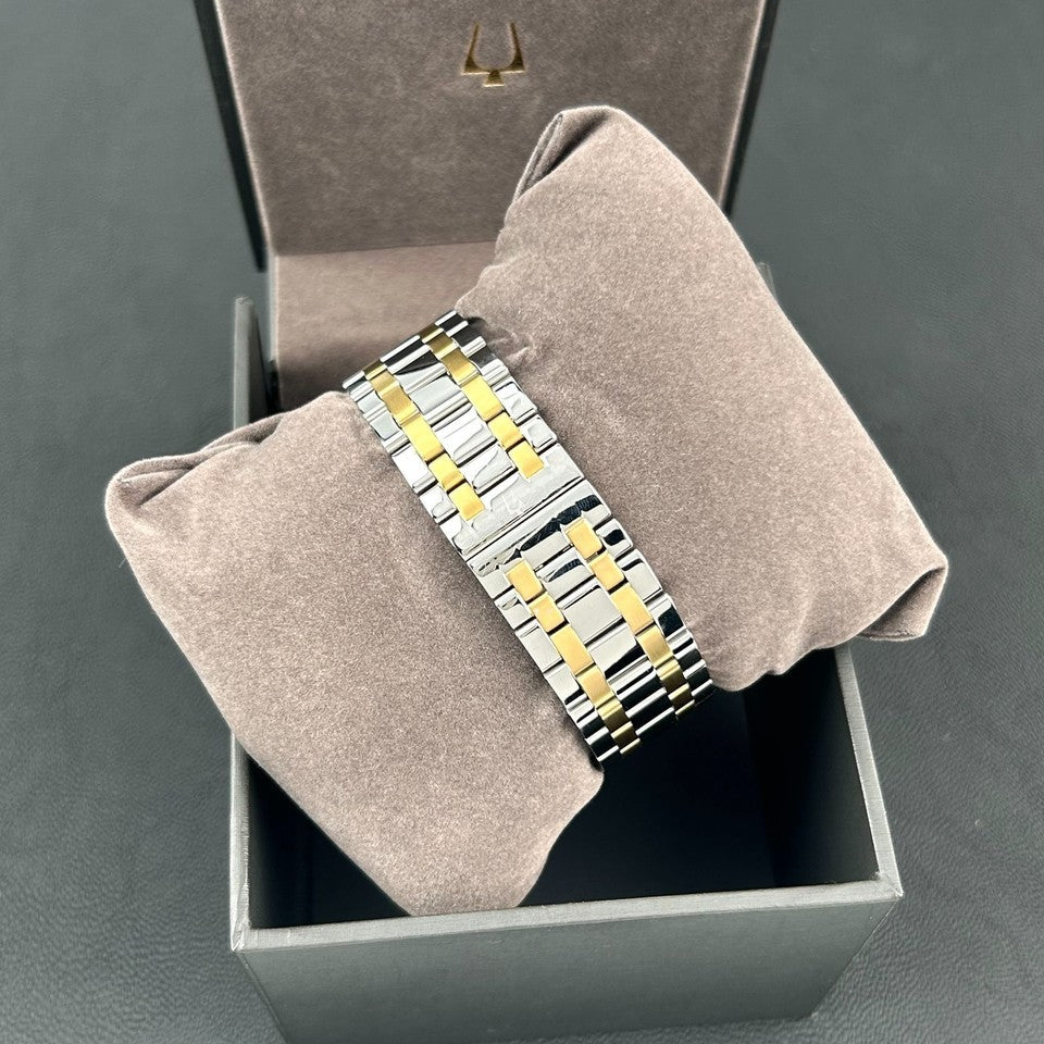 Bulova — Classic Two-Tone Diamond Blue Dial (98D130)