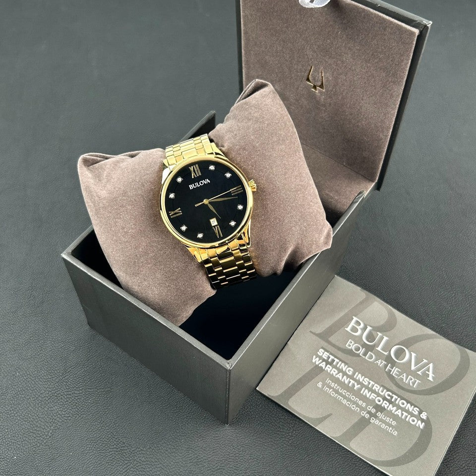 Bulova — Classic Black Diamond Dial (97D108)